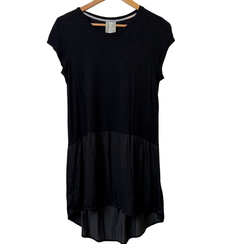 Dolan Left Coast Collection Black Short Sleeve High Low Tunic Top XS